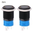thumbnail image 2 of Interruptor 2 uds interruptor de botón de metal impermeable con bloqueo automático con luz de 16MM para coche/ordenador AC 220V ANGGREK Otros, 2 of 8
