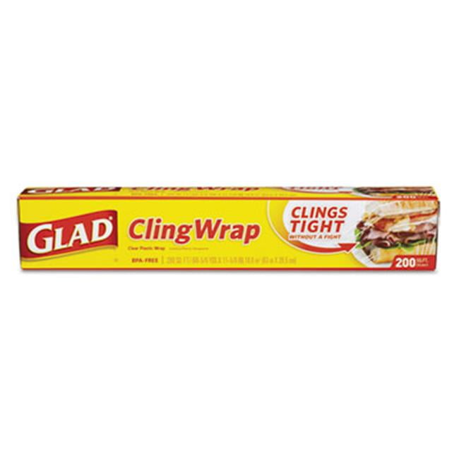 Tilex 00020 Cling Wrap Plastic Wrap, 200 sq. ft. Roll Clear Walmart