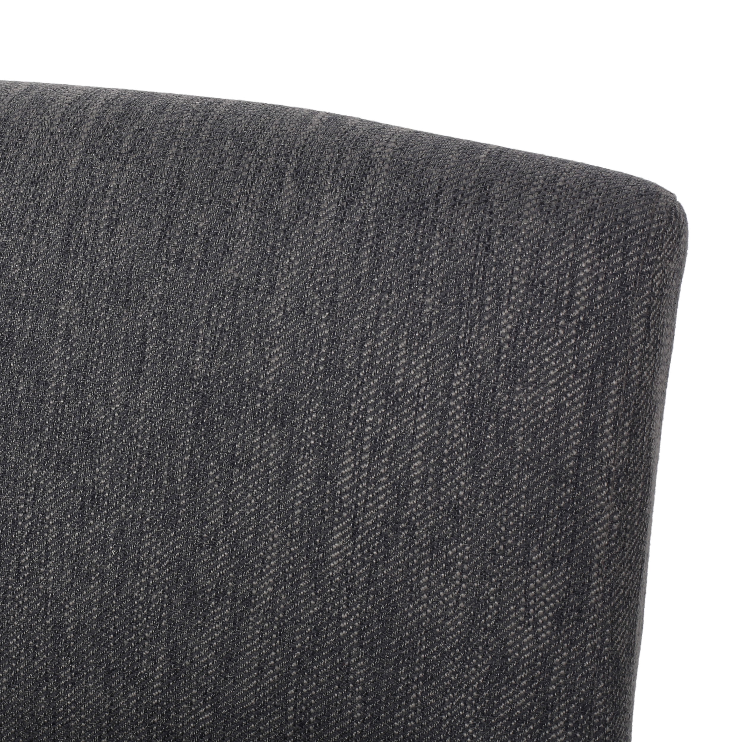 Noble House Deville Indoor Fabric Upholstered Wood 30.5 inch Barstools, Set of 2, Charcoal and Gray