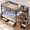 Brown, variant on Afuhokles Bunk Bed Twin Over Twin with Stairs, LED Lights Twin Bunk Bed with 2 Storage Drawers and 6 Fabric Drawers, Brown