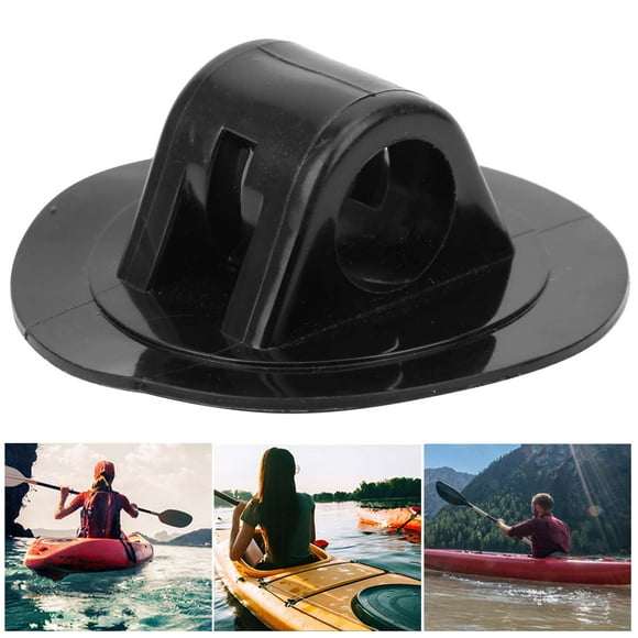 Boat Motor Stand Holder, Practical 3in PVC Black Kayak Fixed Bracket Buckle, 36pcs Canoes for Inflatable Boats Kayaks Inflatable Dinghy