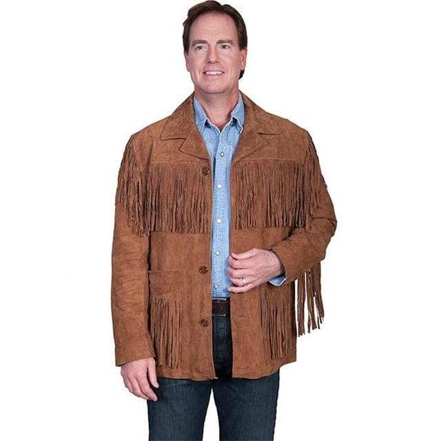Mens Frontier Suede Jacket, Cinnamon Boar Suede - Extra Large