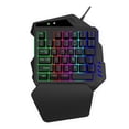 thumbnail image 1 of V500 35 teclas Rgb Teclado para juegos de mano izquierda Controlador analógico Entrada Controlador de juego con una mano Retroiluminación LED Teclas Diapasón mecánico, 1 of 2