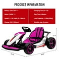 thumbnail image 2 of Electric Go Karts for Kids,24V Electric Go Kart with 2 * 150W Powerful Motors,8mph Max Speed,Max Load 110lbs,W/Button Start,Lights,Safety Belt, Age 6-12, 2 of 9
