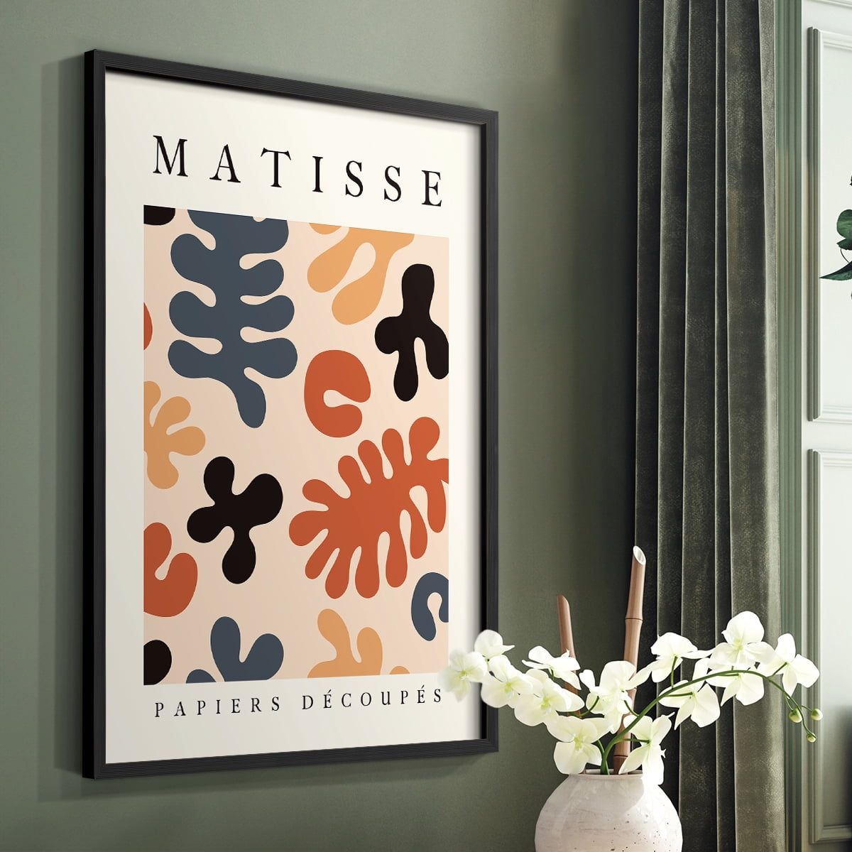 Matisse CDVI in Black Solid Wood Framed Print No Nail Hanging