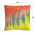 thumbnail image 2 of Zigs Zag' Red Yellow Abstract By Anthony Sikich 16 X 16 Decorative Throw Pillow, 2 of 4