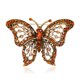 thumbnail image 1 of 1 Uds. Broche de la serie Gujin, broche de mariposa con incrustaciones de diamantes de aleación retro europea y americana JM  JM, 1 of 5