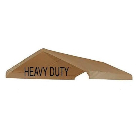 10x20 Canopy Top Cover - Heavy Duty Beige - Waterproof with Valance - Event Shelter Replacement