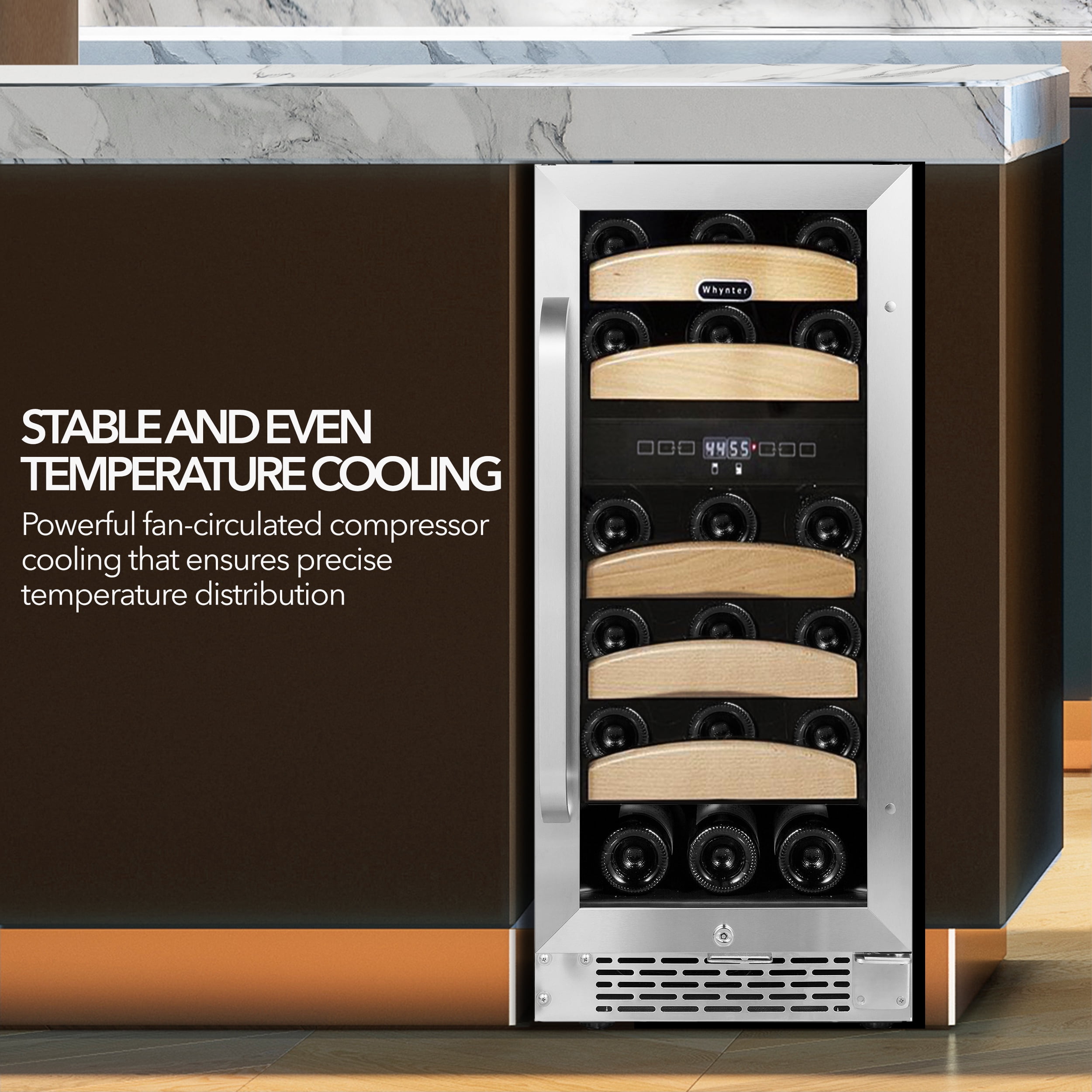 Whynter 28-Bottle Dual Zone Built-In Wine Refrigerator