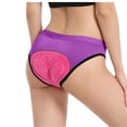 thumbnail image 2 of Ticikt Women Cycling Underwear, 3D Padded Bike Shorts, Breathable Moisture Wicking Biking Briefs,Purple,S, 2 of 8