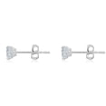 thumbnail image 2 of AVORA 10K White Gold 4mm Round Simulated Diamond CZ Stud Earrings, 2 of 6