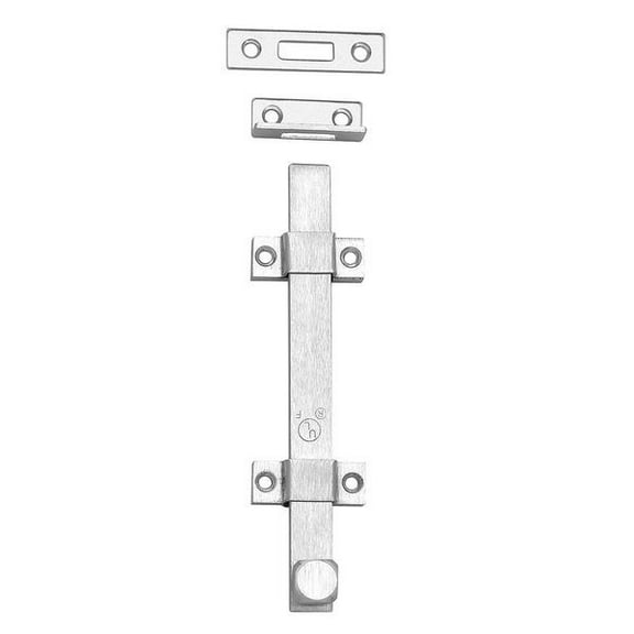 Rockwood Surface Bolt,Satin Chrome 580-8.26D