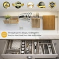 thumbnail image 2 of Magnetic Measuring Spoons Set, Dual Sided, Stainless Steel, Fits in Spice Jars (8Pcs-Black), 2 of 7