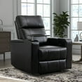 thumbnail image 4 of Bonzy Home Electric Recliner for Living Room Home Theater Seating Leather Reclining Chair Sofa Furniture with Cup Holders USB Ports and Hidden Storage, Black, 4 of 7