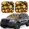 thumbnail image 2 of Picia Tangerine 2 Piece Car Windshield Sun Shade Foldable | Foldable Sun Shield for Front Window Blocks UV Rays and Keeps Your Vehicle Cool-Small, 2 of 7