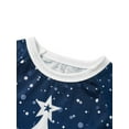 thumbnail image 6 of Christmas Pajamas for Family, Matching Family Christmas PJs Sets Blue Elk Tree Printed Top Sleepwear, 6 of 10