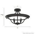 thumbnail image 4 of Hunter - Perch Point 4-light Noble Bronze, Extra Large Flush Mount Light, Dimmable, Casual Style, Empire Shaped, for Bedrooms, Dining, Living Rooms - 19422, 4 of 5