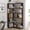 Ox Blood Red, variant on Leumius 5 Tier Freestanding L-Shaped Corner Bookshelf,Wooden Bookcase with Anti-drop Panel and Anti Tipping Device, Display shelf Open Storage,White