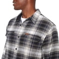 thumbnail image 4 of Orvis Men’s Spread Collar Flannel Shirt (Gray, XX-Large), 4 of 7