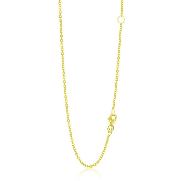 14k Yellow Gold Adjustable Cable Chain 1.5mm 18 in