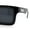 White Logo, variant on Kush Graffiti Logo Hipster Horn Rim Thick Plastic Mens All Black Sunglasses White Logo