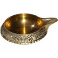thumbnail image 3 of PARIJAT HANDICRAFT Handmade Indian puja Golden Oil lamp for Diwali Pooja Article akhand Diya for Pooja Purpose, 3 of 4