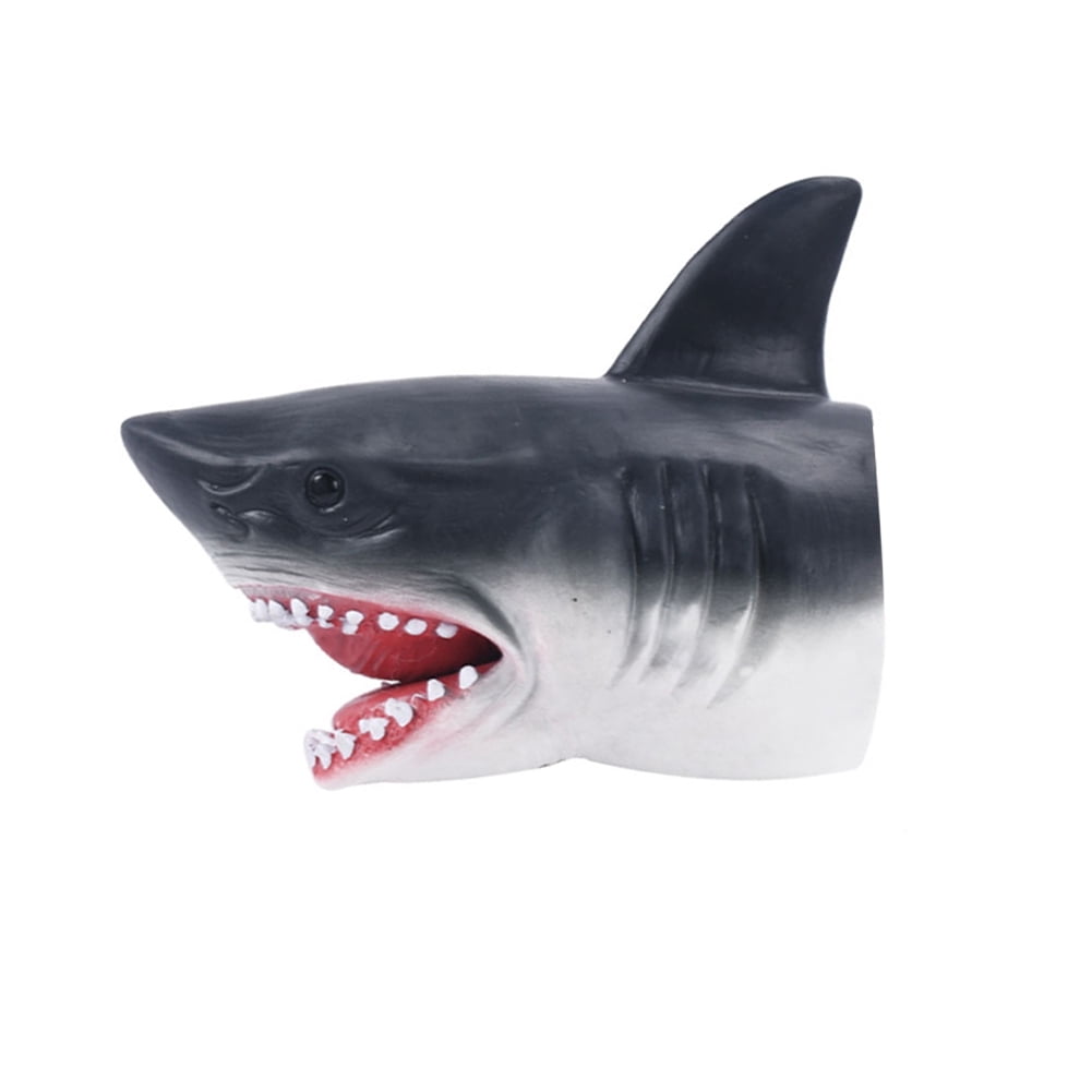 Realistic Shark Dinosaur Hand Puppet Plastic Mouth Deformation Child Toy Gifts 