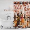 thumbnail image 3 of Fall Shower Curtain, Waterproof Shower Curtains for Bathroom, Pumpkin Dog Thanksgiving Maple Tree Rustic Plaid Washable Fabric Bathtub Curtain Set Bath Decor with 12 Hooks Extra Long 72"x96", 3 of 8