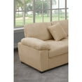 thumbnail image 3 of Kingway 4 Piece Upholstered Corduroy Sleeper Sectional Sofa With Storage Chaise, 3 of 8