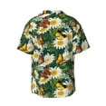 thumbnail image 2 of Xecao offers the Sunflowers And Butterflies for Men's Casual Short-sleeved Shirt, a button-up collared shirt with a pocket, perfect for beach vacations and yacht travel in the Large size., 2 of 7