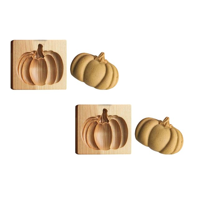 Oleegame 2PC Cookie Mold DIY Baking Moulds Wooden Cookie Cookie Moulds Embossing Craft Decorative Baking Tools For Christmas Thanksgiving Christmas Kitchen