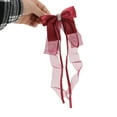 thumbnail image 5 of Unique Bargains 1 Pc Fashion Bow Ribbon Hair Clips Hairdo Clip Wine Red, 5 of 5