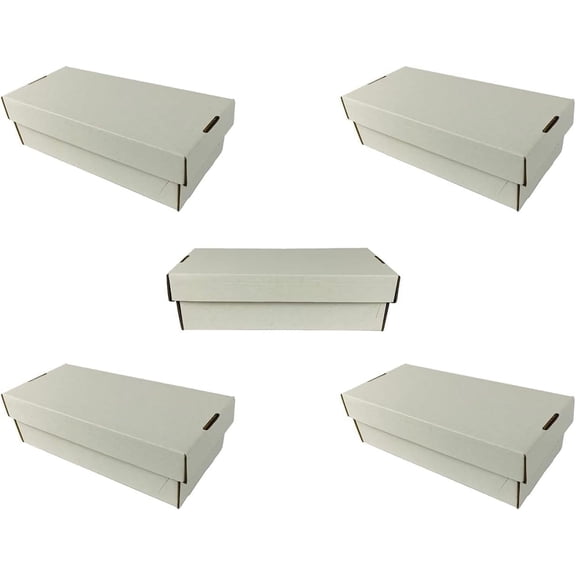 (5) Shoe 2 Row Storage Box (1600 Ct.) - Cardboard Storage Boxes - Baseball, Football, Basketball, Hockey, Nascar, Sportscards, Gaming & Trading Cards Collecting Supplies by MAX PRO