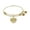 Yellow Tone Brass, variant on Angelica Collection Non-antique White Stipple Finish Brass love W/ Paw Expandable Bangle