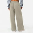thumbnail image 7 of YDKZYMD Women's Sweatpants Light Gray Wide Leg Clearance Elasticwaist with Pockets Sweatpants High Waisted Straight Leg Fall Baggy Pants Teen Girls Flare Petite Jogger Pants Khaki XL, 7 of 7