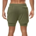 thumbnail image 4 of LYMAYTER Sports Shorts for Men's Double Layer Color Breathable Matching Shorts M-5XL, 4 of 8