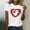 White, variant on SOOMLON Women Valentine's Day Tops Girl Friend Valentines Gift Casual Short Sleeve Crewneck T Shirts Cute Heart Print Tops Trendy Festival Clothes 2025 White XL