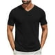 thumbnail image 1 of Pullover de Manga Corta para Hombres de Moda Casual Color Sólido V-Cuello Top Blusas, Poliéster Verano, 1 of 6