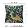 thumbnail image 4 of Deer Pillows Decorative Throw Pillow Cover Magic Love Flower Bird on Antler Pillow Case  Easter Square Cushion Cover for Sofa Bed Green Pink, 4 of 7