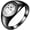 Black B, variant on Men's and Women's Stainless Steel 12MM Initial Alphabet A to Z Carved Floral Font Ring Black Z Size 9