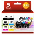 thumbnail image 1 of Cartuchos de tinta Kuva 280XXL 281XXL compatibles, paquete de 5, 1 of 4