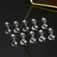 thumbnail image 4 of 5Pairs G23 Titanium Earrings for Women Men Hypoallergenic Titanium Stud Earrings for Sensitive Ears Clear Cubic Zirconia Earrings Studs 20G Flat Back Piercing Sleeper Cartilage Stud Earrings Set 2mm, 4 of 4