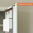 Over The Door Towel Rack Organizer Hooks with Shelves 4 Tier Towel Bar