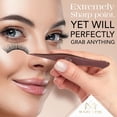 thumbnail image 4 of Majestic Bombay Pointy Slanted Tweezers for Women Sharp Tweezers for Hair Removal, Rose Gold, 2 Pack, 4 of 7