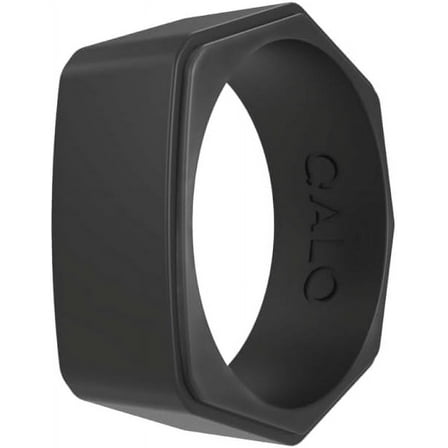 QALO Men's Rubber Silicone Ring, Frost & Forest Ridgeline Strata, Silicone Rubber Wedding Band, Breathable, Durable Wedding Ring for Men, 9mm Wide 1.85mm Thick, Multi Sizes