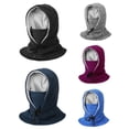 thumbnail image 2 of Men Women Winter Balaclava Warm Windproof Fleece Lining Drawstring Neck Gaiter Cycling Hiking Running Outdoors Hat, 2 of 8