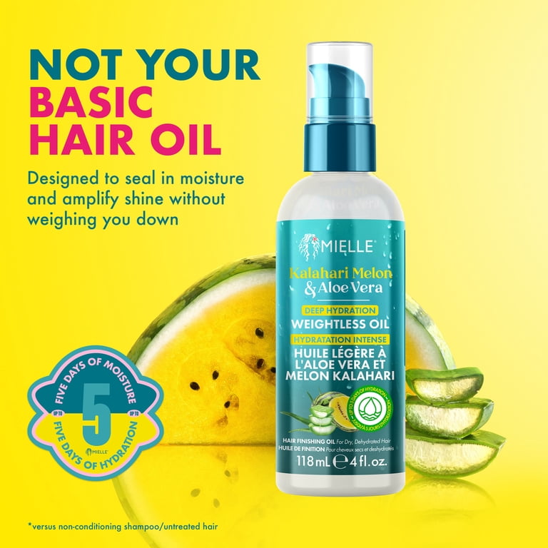 Mielle Kalahari Melon and Aloe Vera Deep Hydration Oil, 4 fl oz photo 6