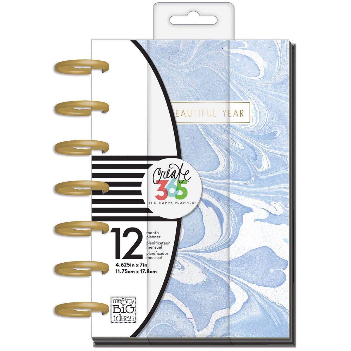 Happy Planner 12Month Undated Mini Planner 5.125"X7.5"Modern Marble