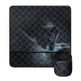 thumbnail image 2 of HELLHERO Durable Sewing Machine Mat with Storage Cylinder Protective Mat Store Bobbins Thread Small Scissors Sewing Machine Organizer Mat for Family Mom Wife, Fall Black Cat Pattern, 2 of 5