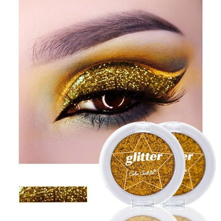 Glitter Eyeshadow Palette Cosmetic Silver Gold Warm Shimmer Eyeshadow Single Color Makeup